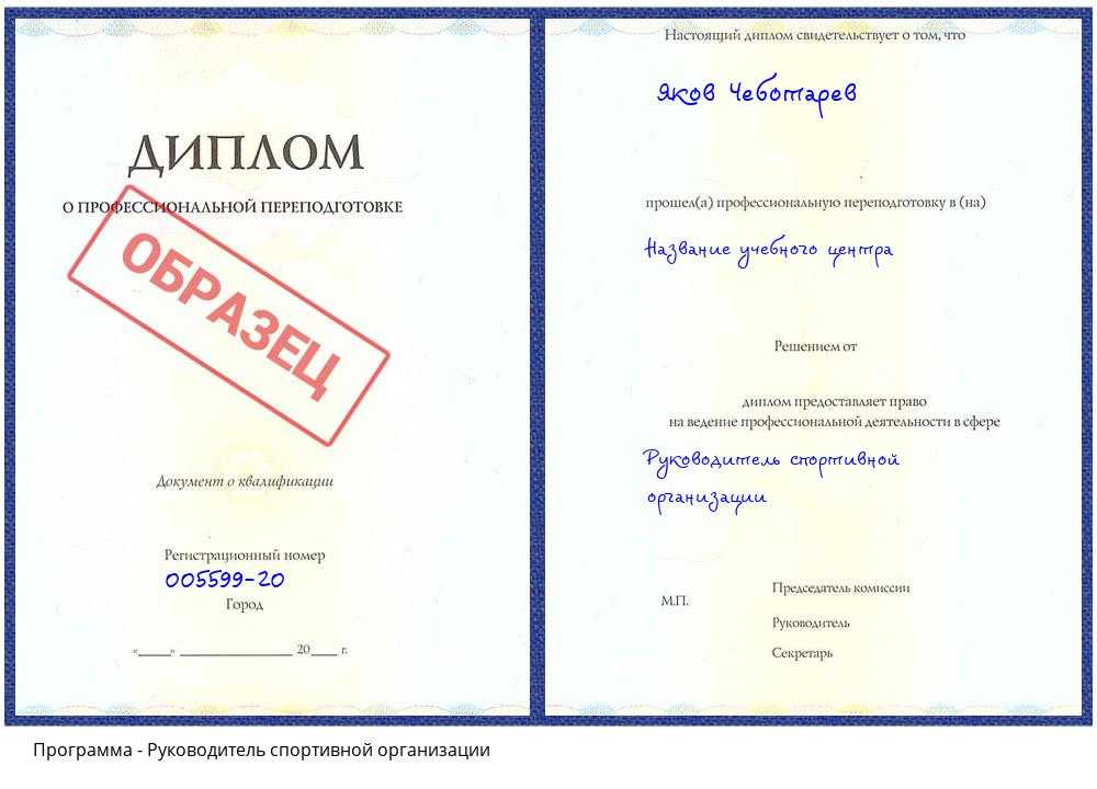 Руководитель спортивной организации Тверь